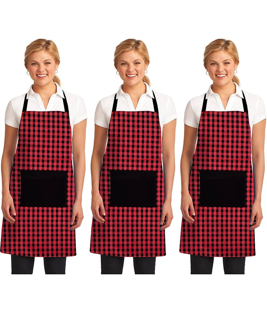 Feather Green Set of 3 Cotton Apron