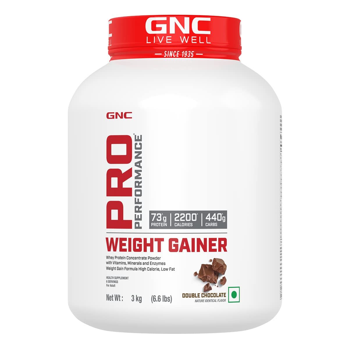 GNC Pro Performance Weight Gainer | Double Chocolate-3 kg