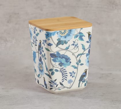 India Circus Azur Blooms Small Bamboo Jar