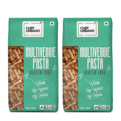 Chef Urbano Combo Pasta Multi Veggie Fusilli Pouch 250 Gms Pack Of 2