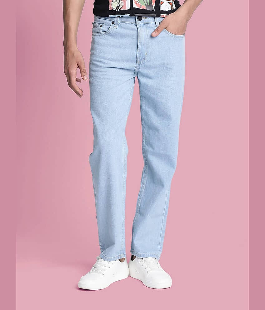 Bene Kleed Relaxed Clean Look Men's Jeans - Light Blue ( Pack of 1 )