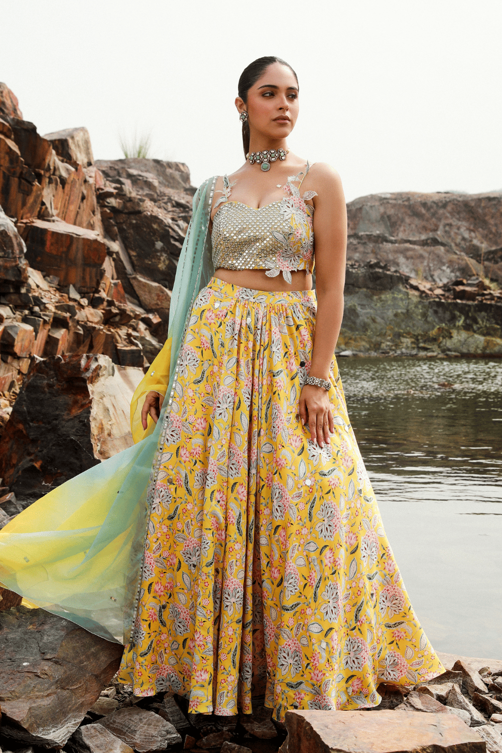 ANTARA YELLOW LEHENGA SET-XS