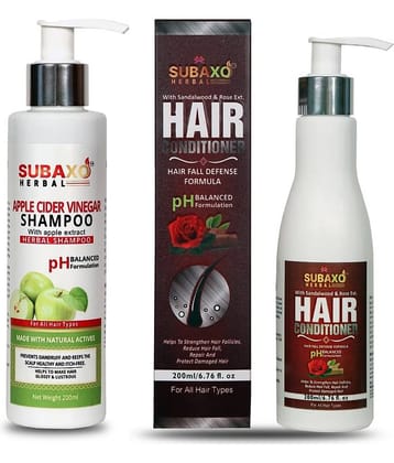 Apple Cider Vinegar Herbal Shampoo | Prevent Hair Fall | Long & Strong Hair | 200 Ml & Herbal Hair Conditioner | Hair Defence Formula| 200 Ml For Women, Men, Girls & Boys