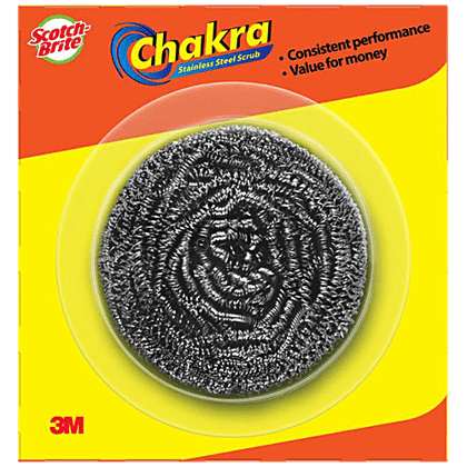 Scotch brite Chakra Stainless Steel Scrubber, 1 pc