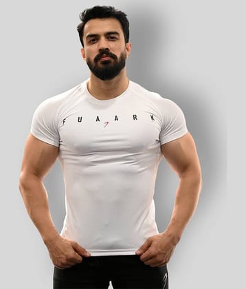 Fuaark - White Polyester Regular Fit Men's Sports T-Shirt ( Pack of 1 )