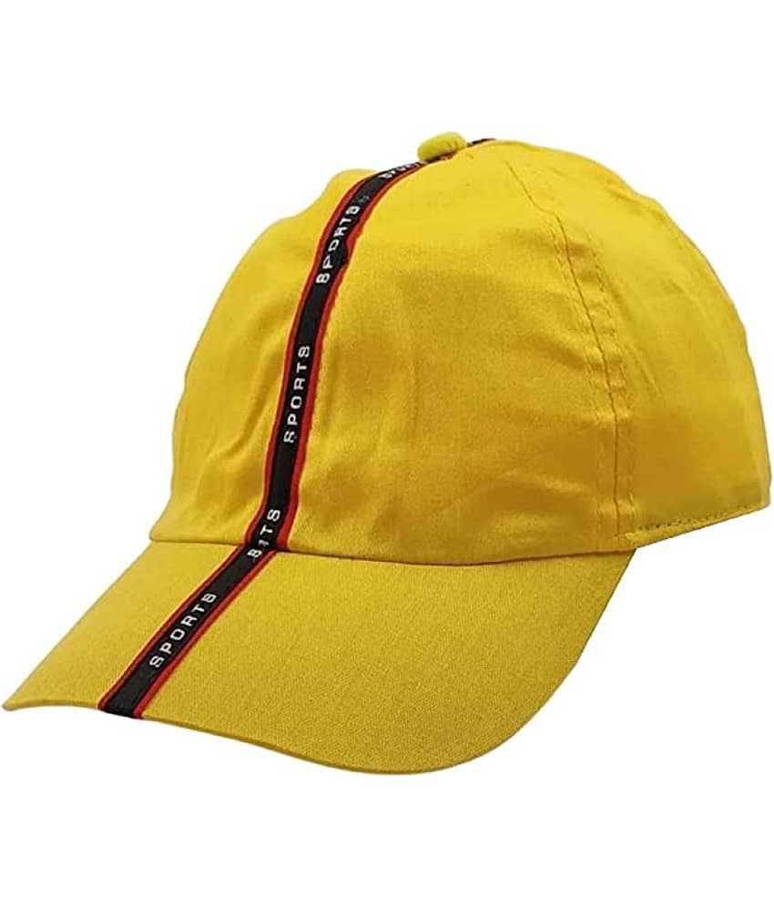 Zacharias Baby Boy & Girl Kids Cotton Cap Sports (c-816_Yellow_1-4 Years) (Pack of 1)