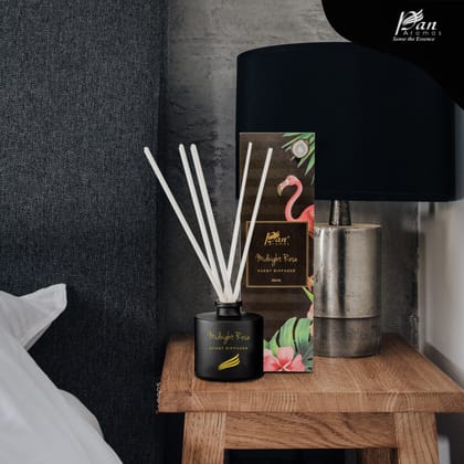 Midnight Rose Scented Reed Diffuser - Crystal Collection (100ml)-Midnight Rose