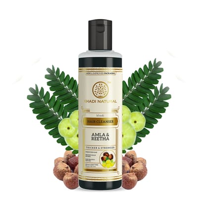 Khadi Natural Herbal Amla & Reetha Hair Cleanser - 210ml Khadi Natural Herbal Amla & Reetha Hair Cleanser - 210ml