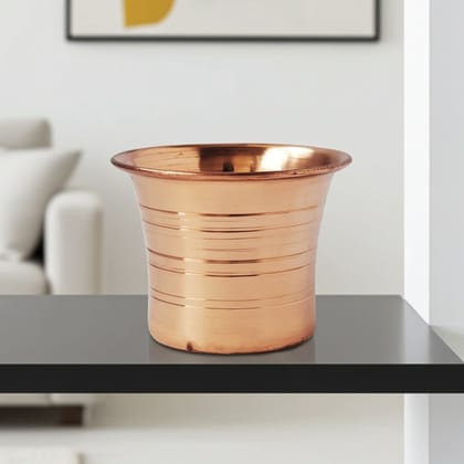 Copper Panchpatra No. 1 � Holy Water Pot for Pooja & Rituals, Height : 2 Inch (ZMAS305 B)