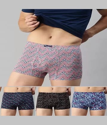 Cavenders Pack of 3 Nylon Trunks For Men's ( Multicolor )