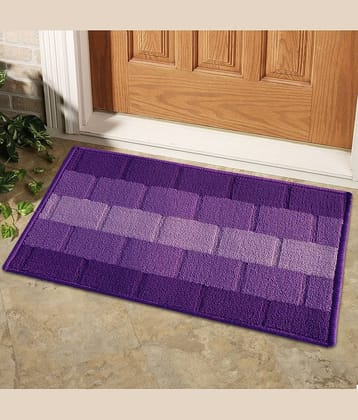 Status - Anti-skid Synthetic Door Mat ( 58 X 30 cm ) Single - Purple