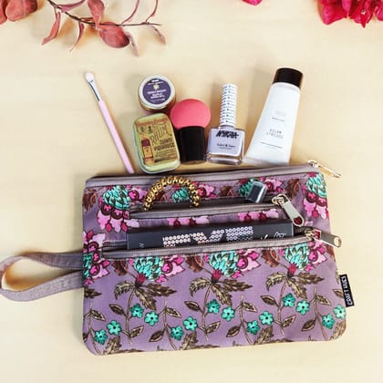Multi-Purpose Pouch- Mauve Garden