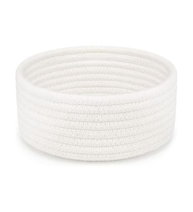 Generic Cotton 8x3 Inch Round 1 Pcs Bedside Organizer With Out Lid (White)-PID66380 Generic Cotton 8x3 Inch Round 1 Pcs Bedside Organizer With Out Lid (White)-PID66380