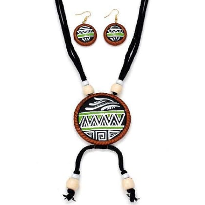 Handmade Black Terracotta Festive Jewellery Set