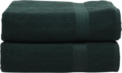 Furnofy Cotton 450 GSM Bath Towel Olive Green (Pack Of 2) Furnofy Cotton 450 GSM Bath Towel Olive Green (Pack Of 2)