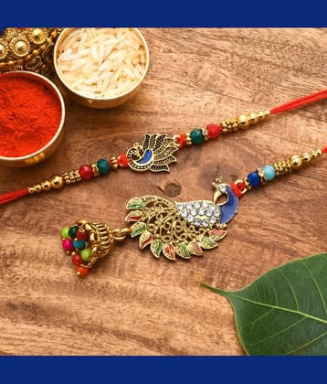 PoorakRakhi1 Rakhi, 1 Lumba RakhiPack of 1