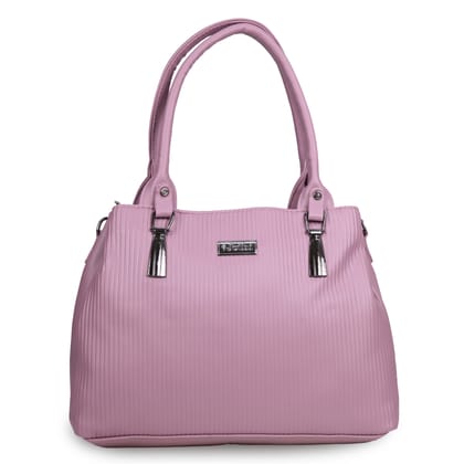 Jothi Rinka Premium Womens Handbag | Quilted Panel Synthetic Leather Tote | 3-Compartment Spacious Design | Water-Resistant | Soft Base | Lavender