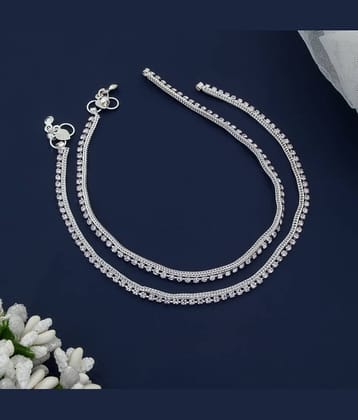 MGSV Silver Anklets ( Pack of 2 )