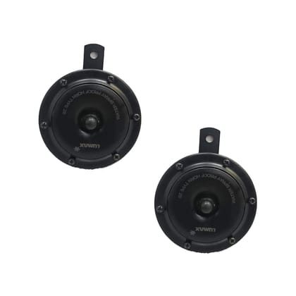 Lumax High tone Electric Disc horn 90mm | Pack of 2 | Universal horn for all Vehicle with Wire