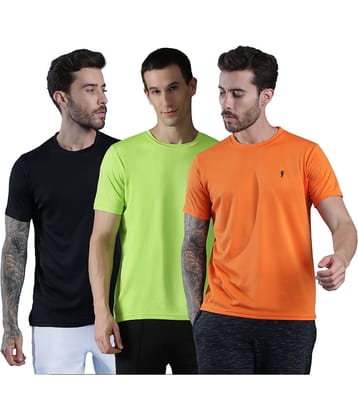 EPPE Pack of 3 Polyester Regular Fit Men's T-Shirt ( Red )