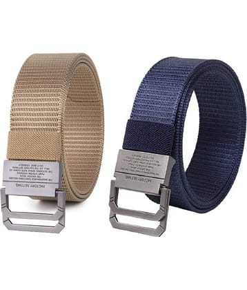 Zacharias - Multicolor Canvas Men's Casual Belt ( Pack of 2 )