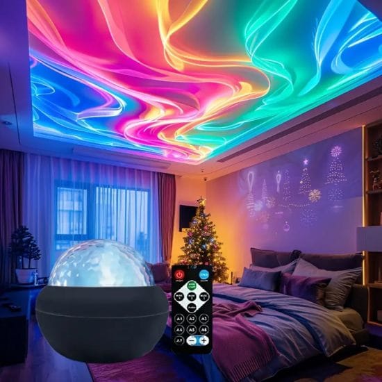 WUGO::LED Starry Projection Light with Remote|Night Sky Galaxy Projector for Bedroom, Home Dcor & Kids Room