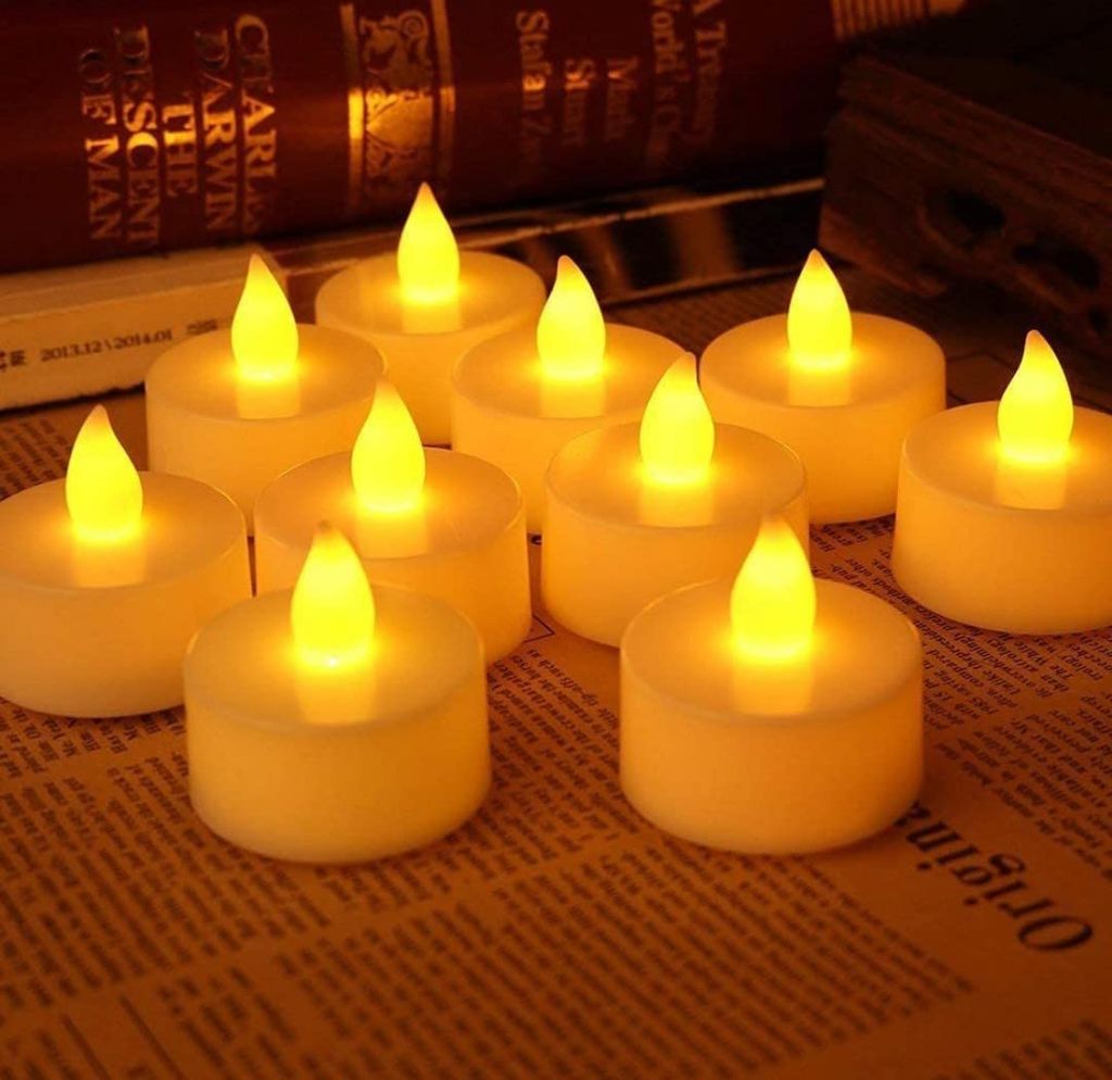 LED Tea Light Candles - Flameless & Flickering Effect