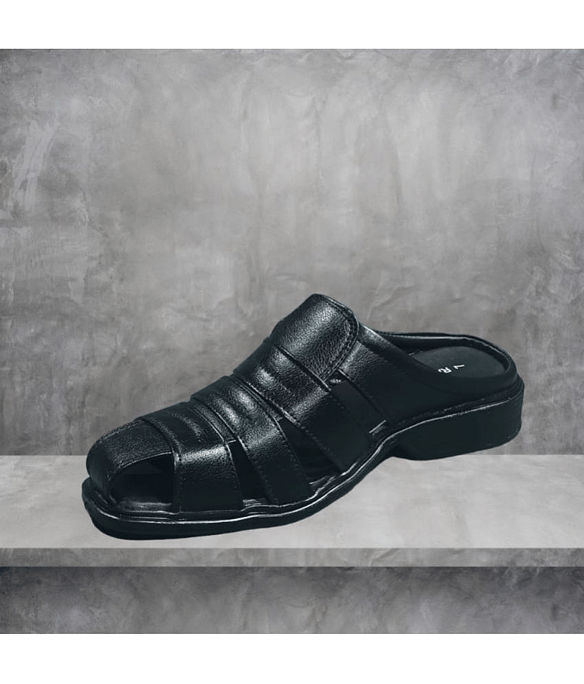RAGE GAZE - Black Men's Sandals