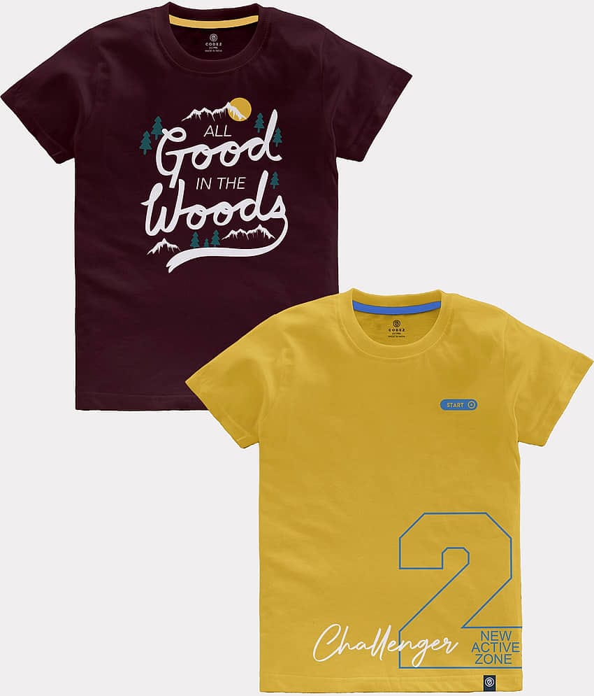 CODEZ Pack of 1 Boys Cotton T-Shirt ( Multicolor )