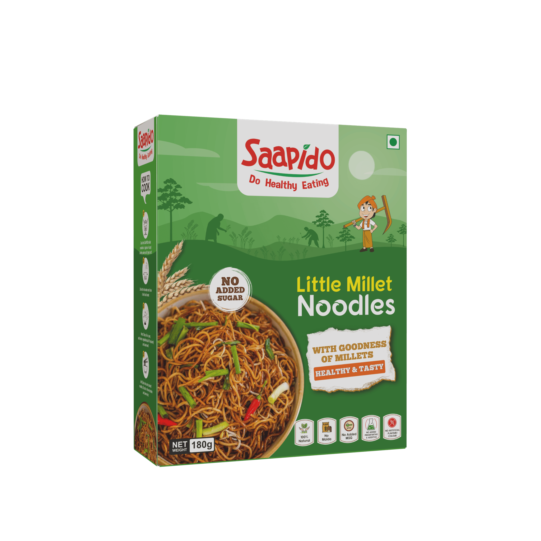 SAAPIDO Little Millet Noodles - 180 gms