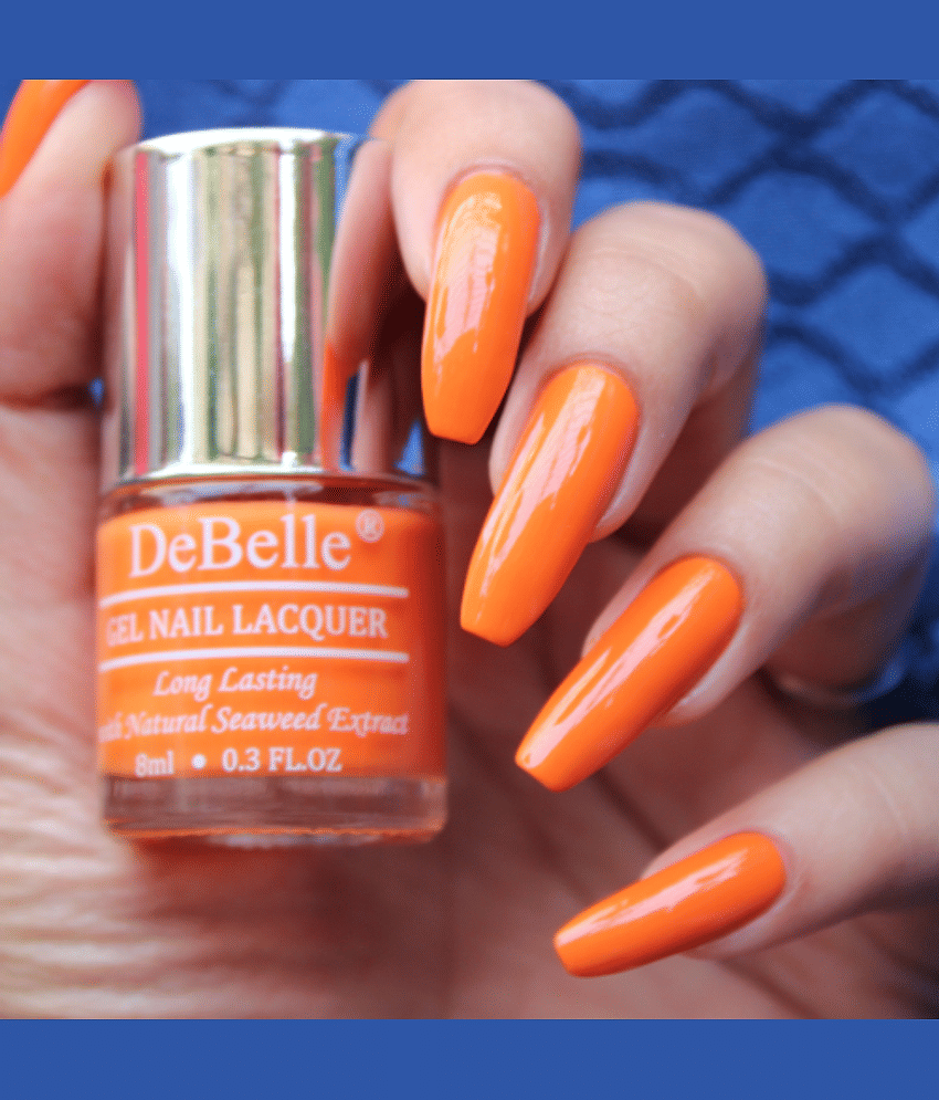 DeBelle Gel Orange Nail Lacquer Apricot Brulee (Dusty Orange) , 8ml