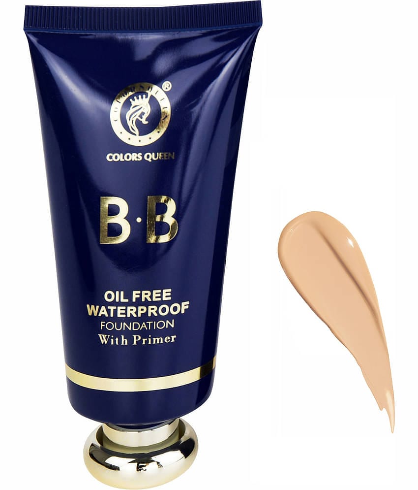 Colors Queen BB foundation Waterproof Long Lasting Foundation With Primer Natural (Shade - 02)