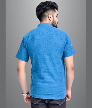 QuaClo - Blue Cotton Men's Regular Kurta ( Pack of 1 )