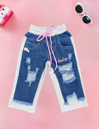Girls Designer Jeans  [GJ-946] (1-6Years)-2-3Y (Size - 20) / Denim