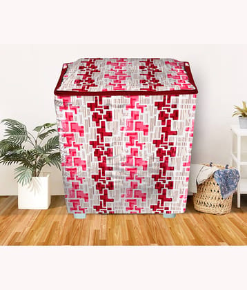 E-Retailer Single Polyester Red Washing Machine Cover for Universal Semi-Automatic