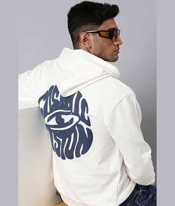 LEWEL Cotton Blend Hooded Men's Sweatshirt - White ( Pack of 1 )