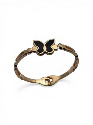 Butterfly Minimalist Gold Cuff Bangle Bracelet for Women & Girls | Cute Inspired Open Cuff Design | Trendy Lightweight Daily Wear Jewelry Gift