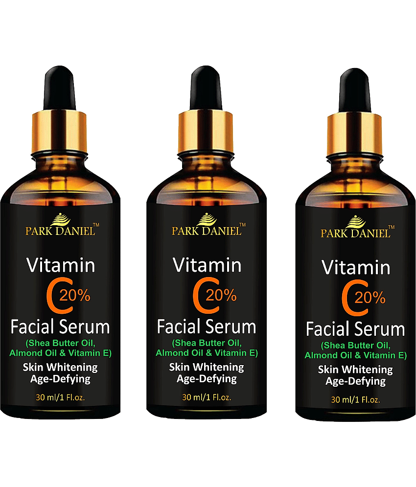 Park Daniel Vitamic C Facial Serum 20% Skin Toning Face Serum For Combination Skin For All Skin Type ( Pack of 3 ) of 30 ML