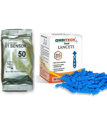 Arkrayglucocard 01 Sensor 50 Test Strips with 50 Lancets