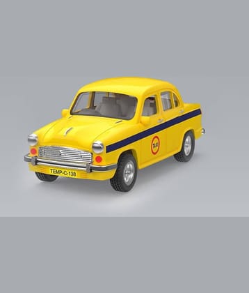 Plastic Toys Kolkata Ambassador Taxi car Toy, Pull Back Action, Door openable Car Toys for Kids