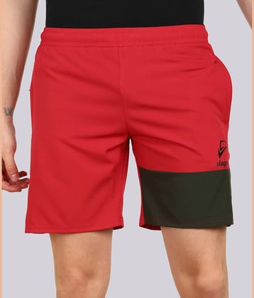 SLAGEN - Red Polyester Men's Running Shorts ( Pack of 1 )