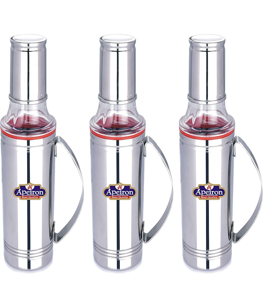 APEIRON STAINLESS Steel Oil Container/Dispenser Set of 3 500 mL
