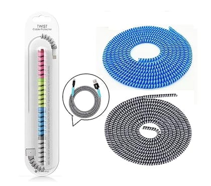 Combo Cable Protector for Wires Data Cable Laptop Charging Cable Other Cable Protect Saver (2 Cable Set)