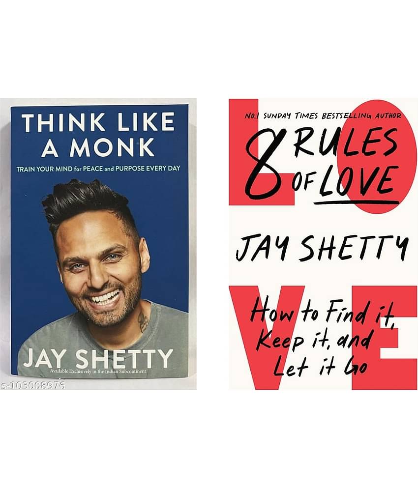 Combo Of 2 Pack Think Like a Monk & 8 Rules of Love - Paperback 2023 By Jay Shetty