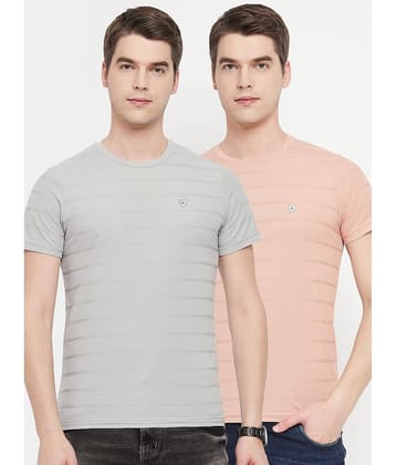 OGEN Pack of 2 Cotton Blend Regular Fit Men's T-Shirt ( Grey )