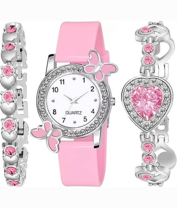 Shivark Pink Silicon Analog Womens Watch
