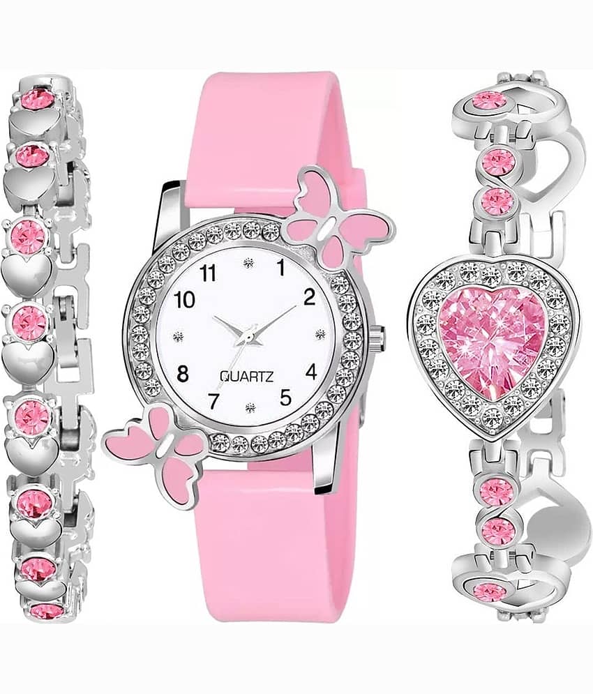 Shivark Pink Silicon Analog Womens Watch