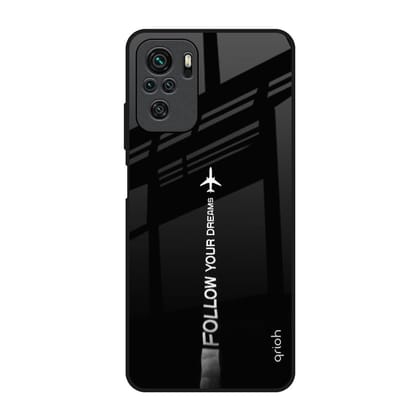 Follow Your Dreams Glass Case for Redmi Note 10S