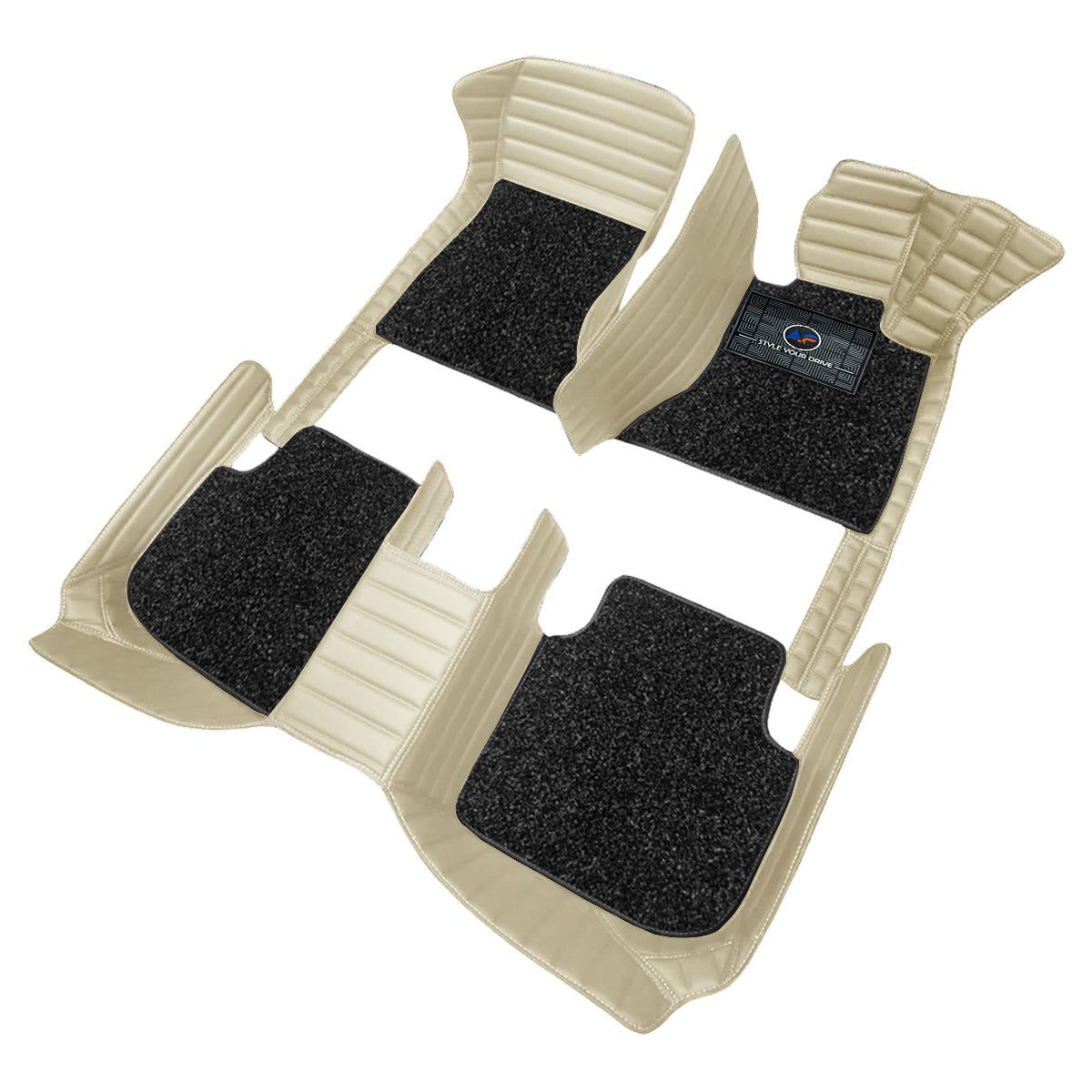 Autofurnish 9D Premium Custom Fitted Car Mats For KIA Carnival (7 Seater) Limousine Plus 2024-Beige Beige