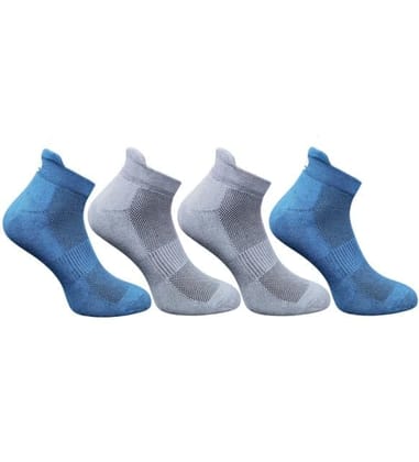 4_Pair Set Unisex Casual Cotton Printed Ankle Length Socks (Multicolor)-PID63481